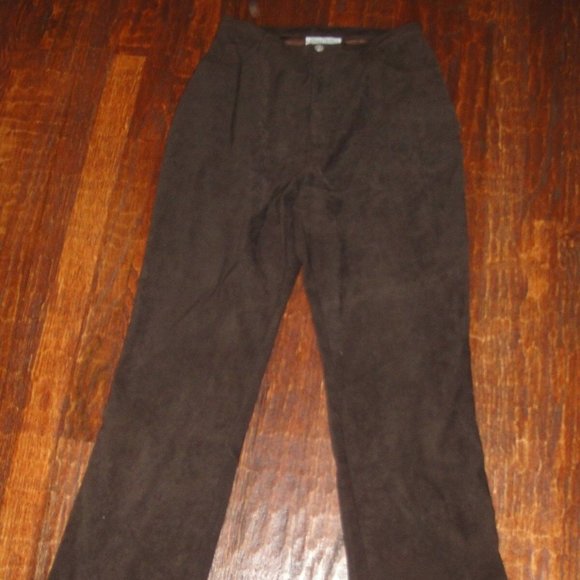 Lot of 3*MOLESKIN Suede PANTS*black~brown~olive green*David Hollis & Denim Co- 6 - Picture 3 of 9